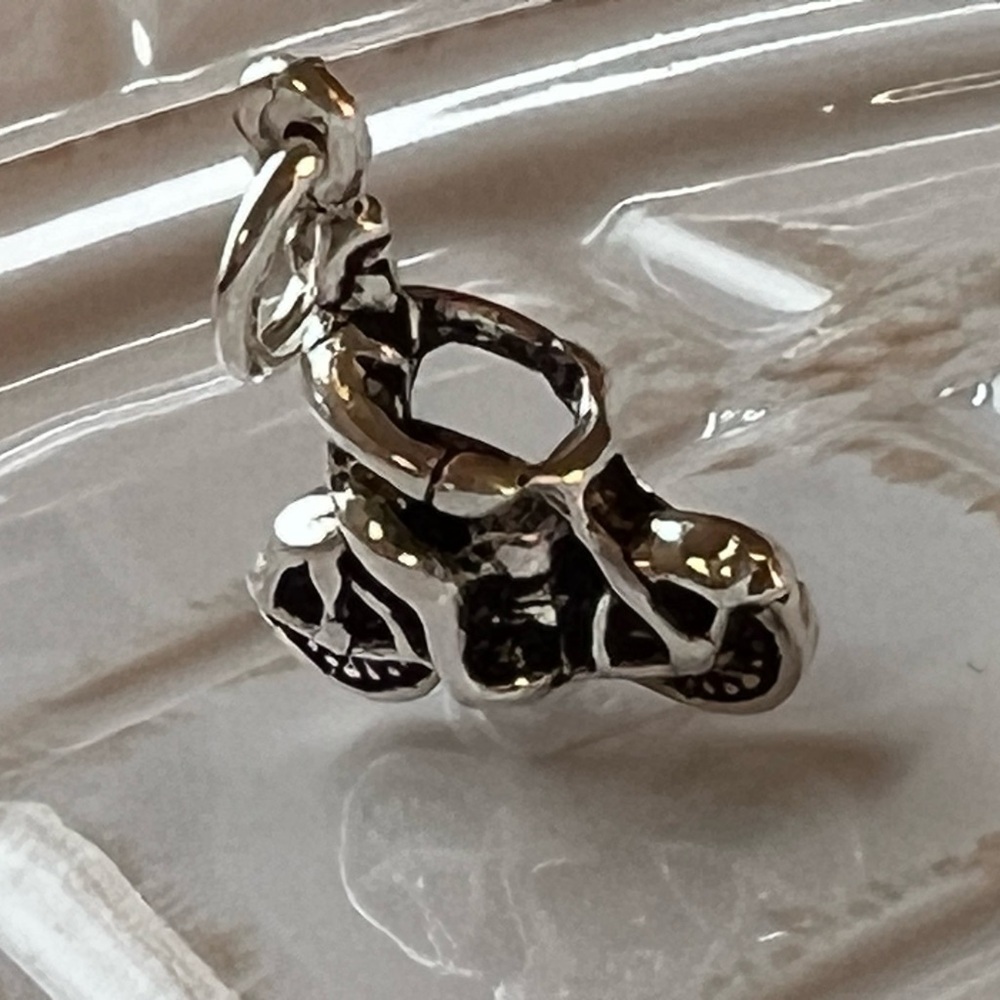Motorcycle Vintage Sterling Silver Charm Biker Bike Pendant